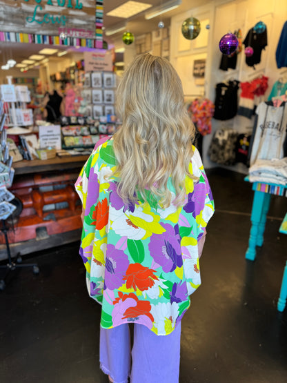 Mint & Lavender Floral Top