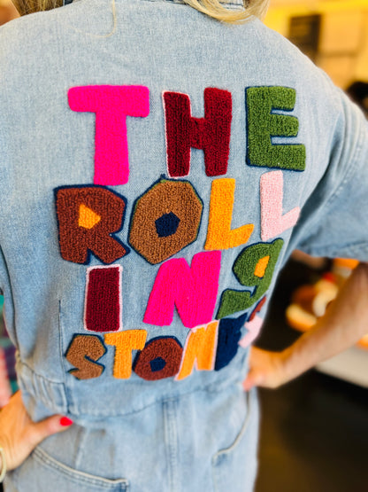 Rolling Stones Denim Romper