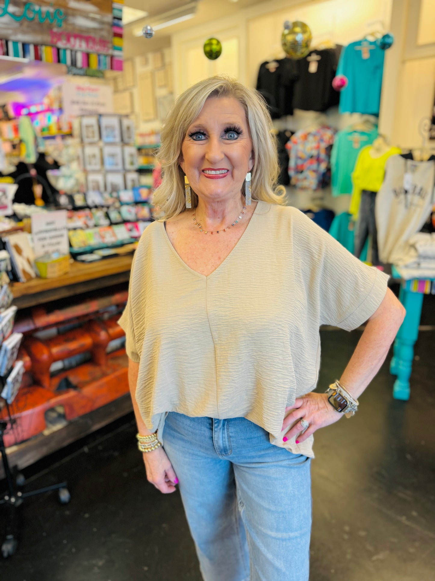 Beige Dolman Top