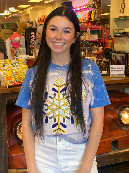 Chenille Snowflake Patch Tee