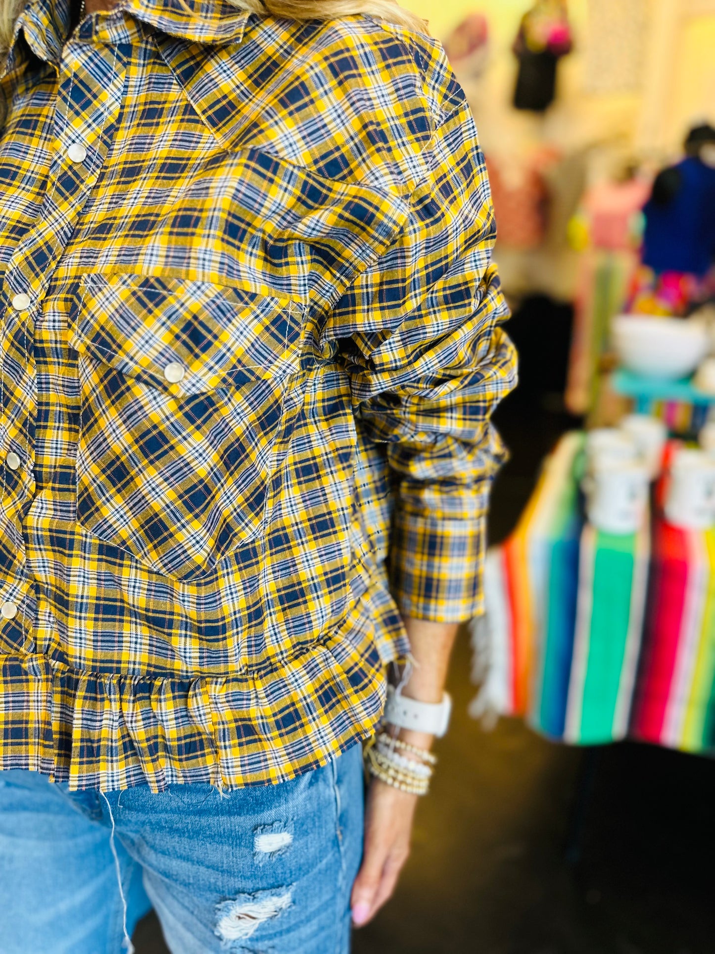 Shake Your Tail Feathers Pearl Snap Shirt