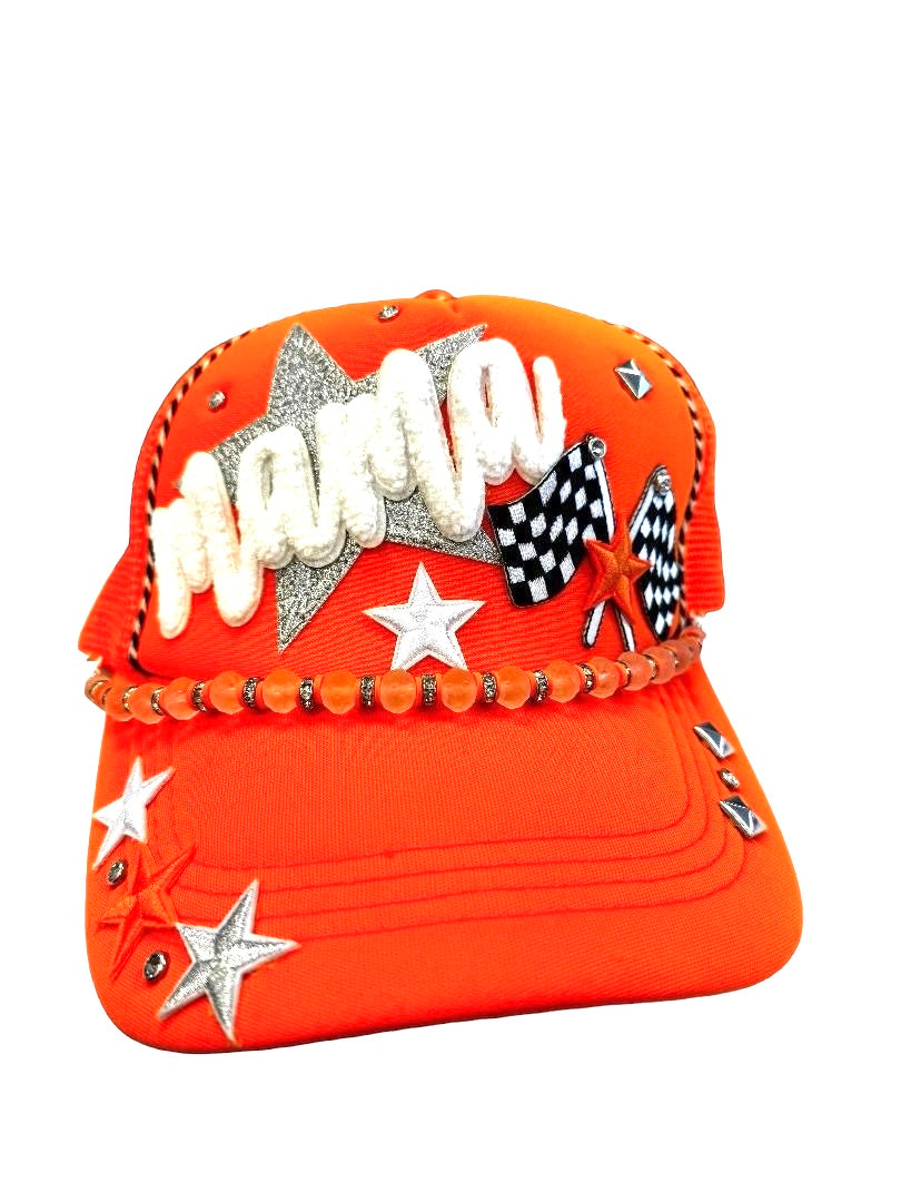 Neon Orange Mama Trucker Hat