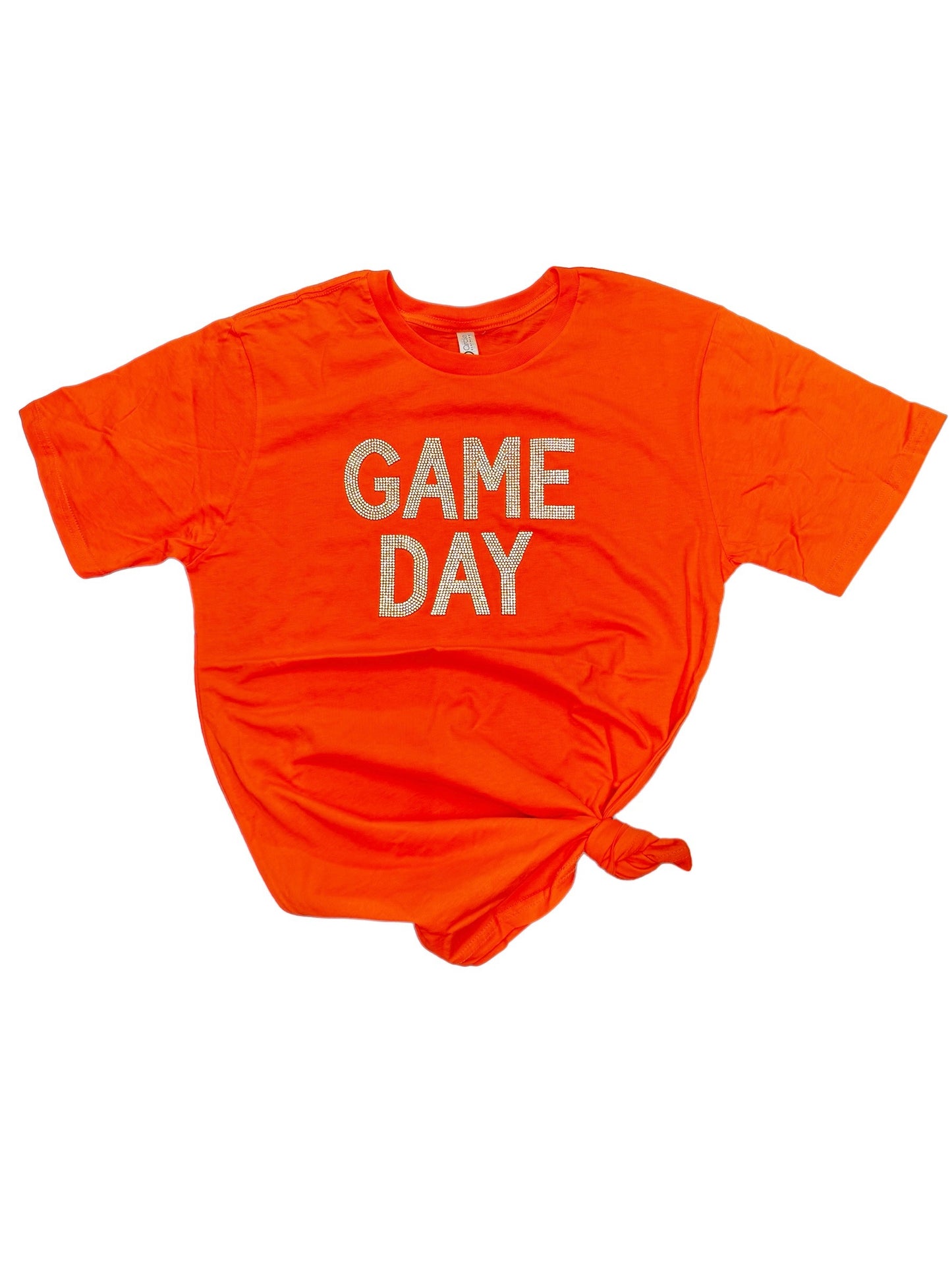 Orange Blingy Game Day Tee