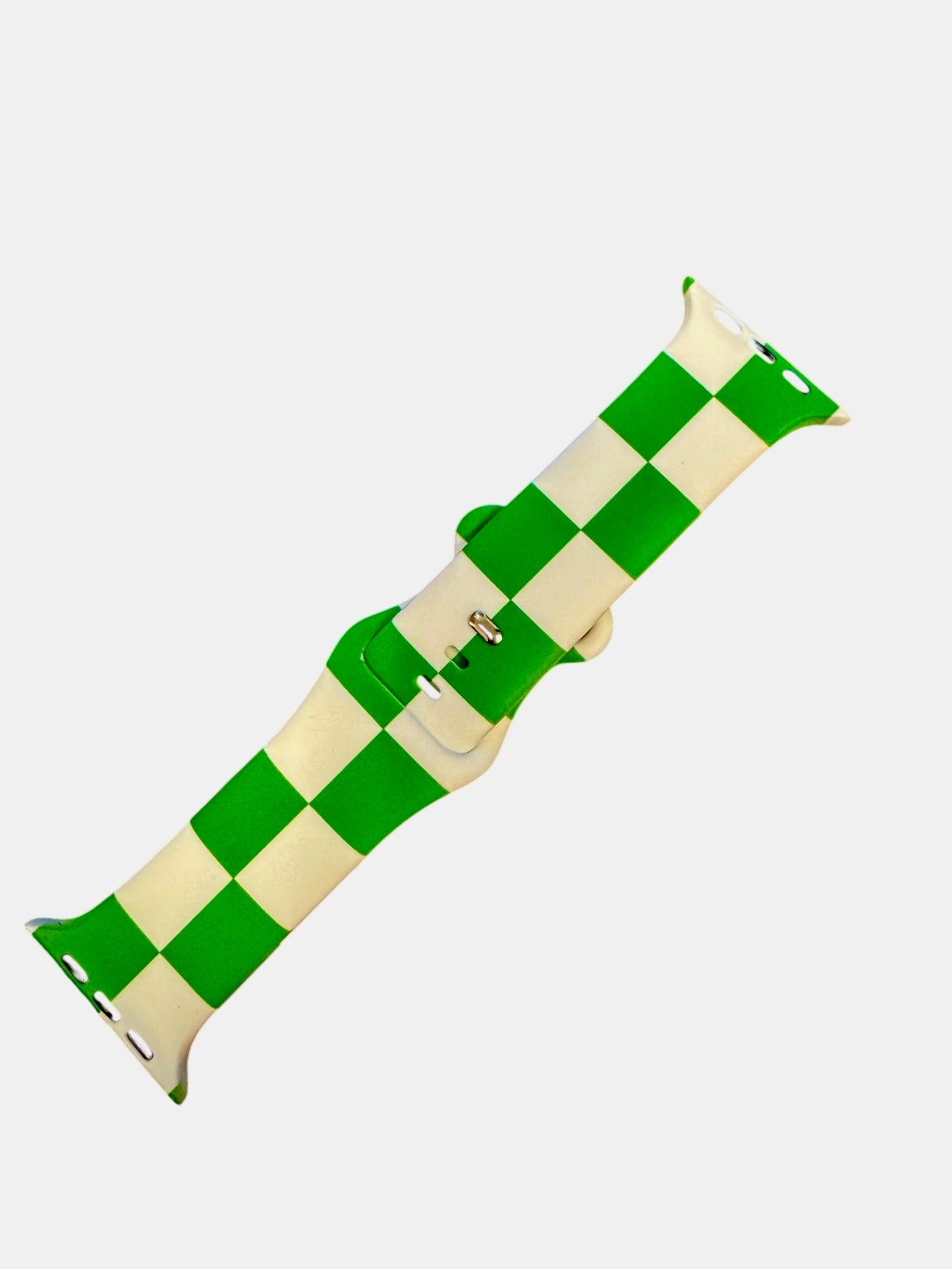 Green Checkered Watch Band