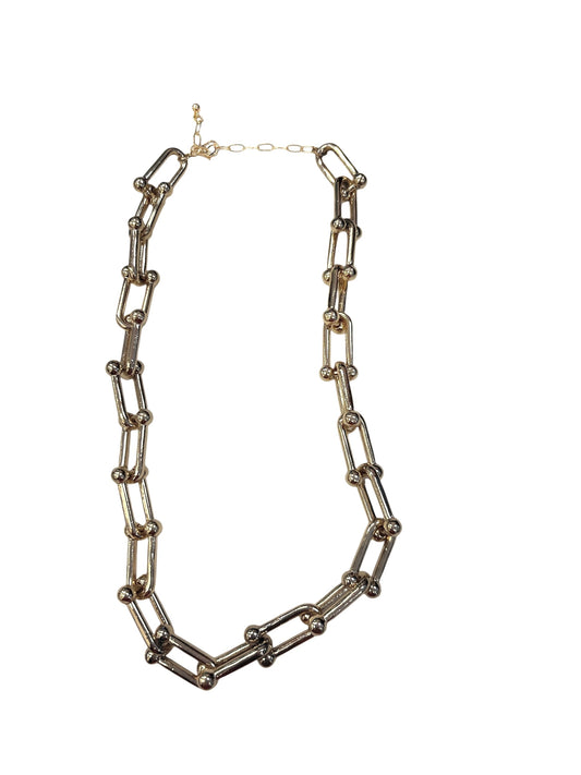 Large Gold Chain Link Necklace (Water Resistant)