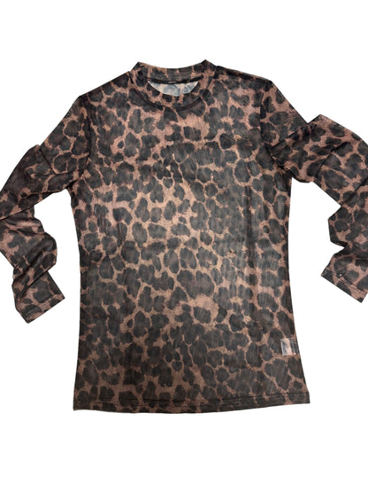 Leopard Mesh Top