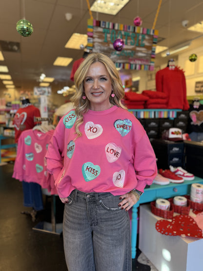 Millie Candy Hearts Sweatshirt