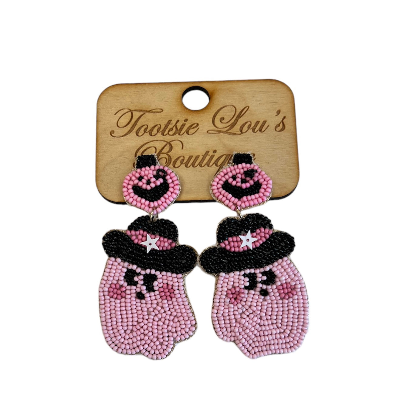 Pink Ghost Earrings