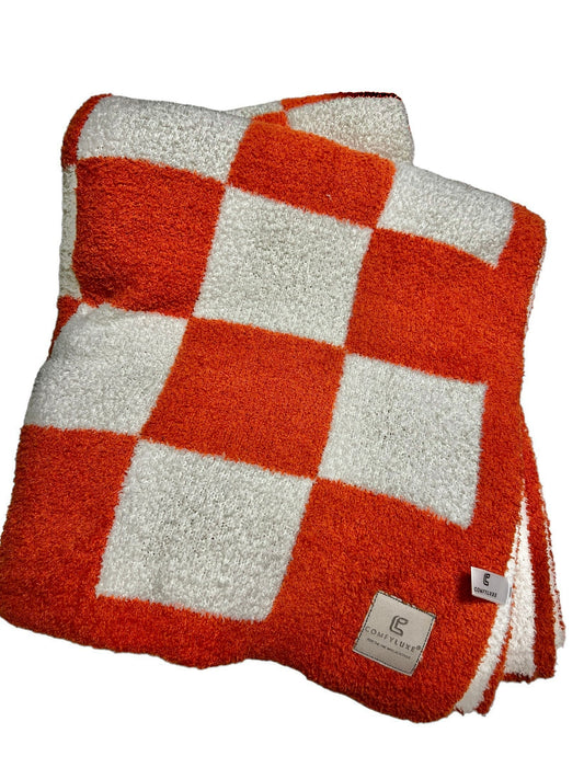 Orange Checkered Blanket