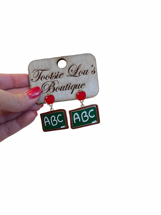 Teacher ABC Earrings