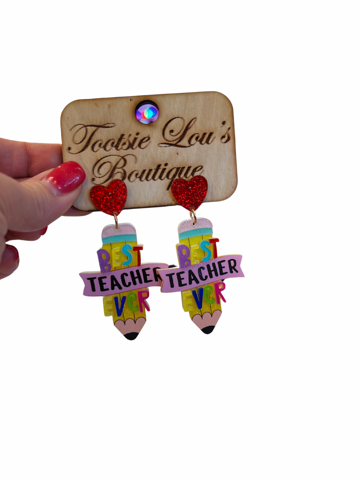 Best Teacher Ever Earrings