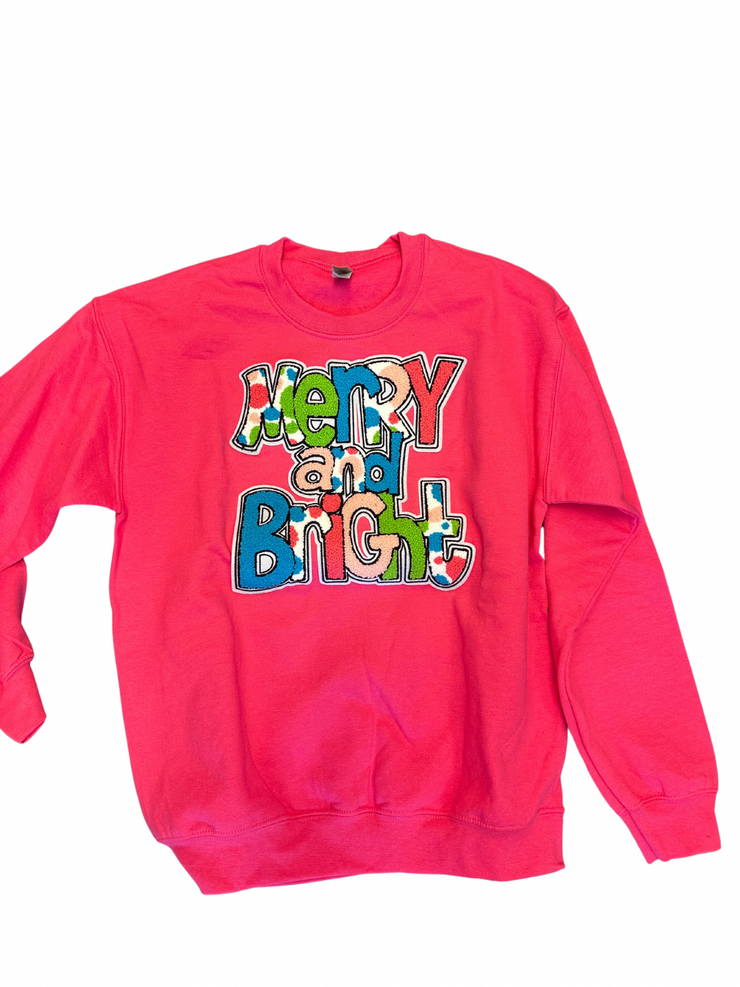 Merry And Bright Pink Sweatshirt