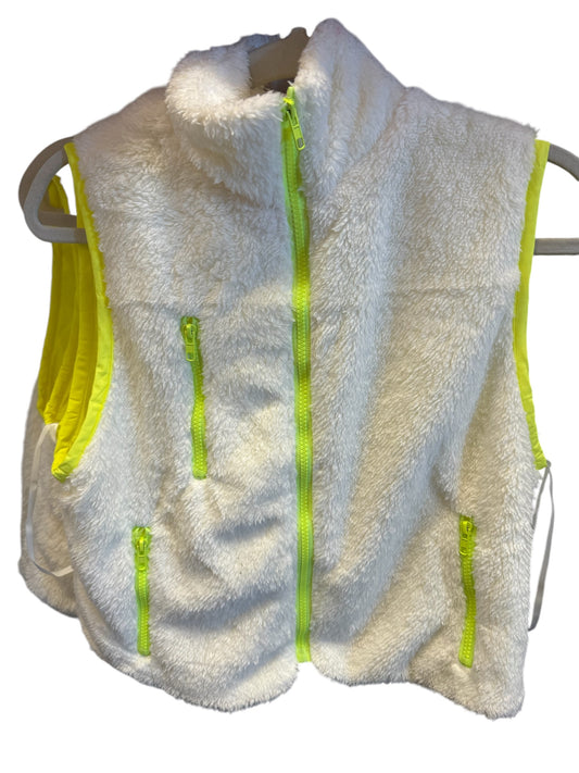 White & Neon Yellow Vest