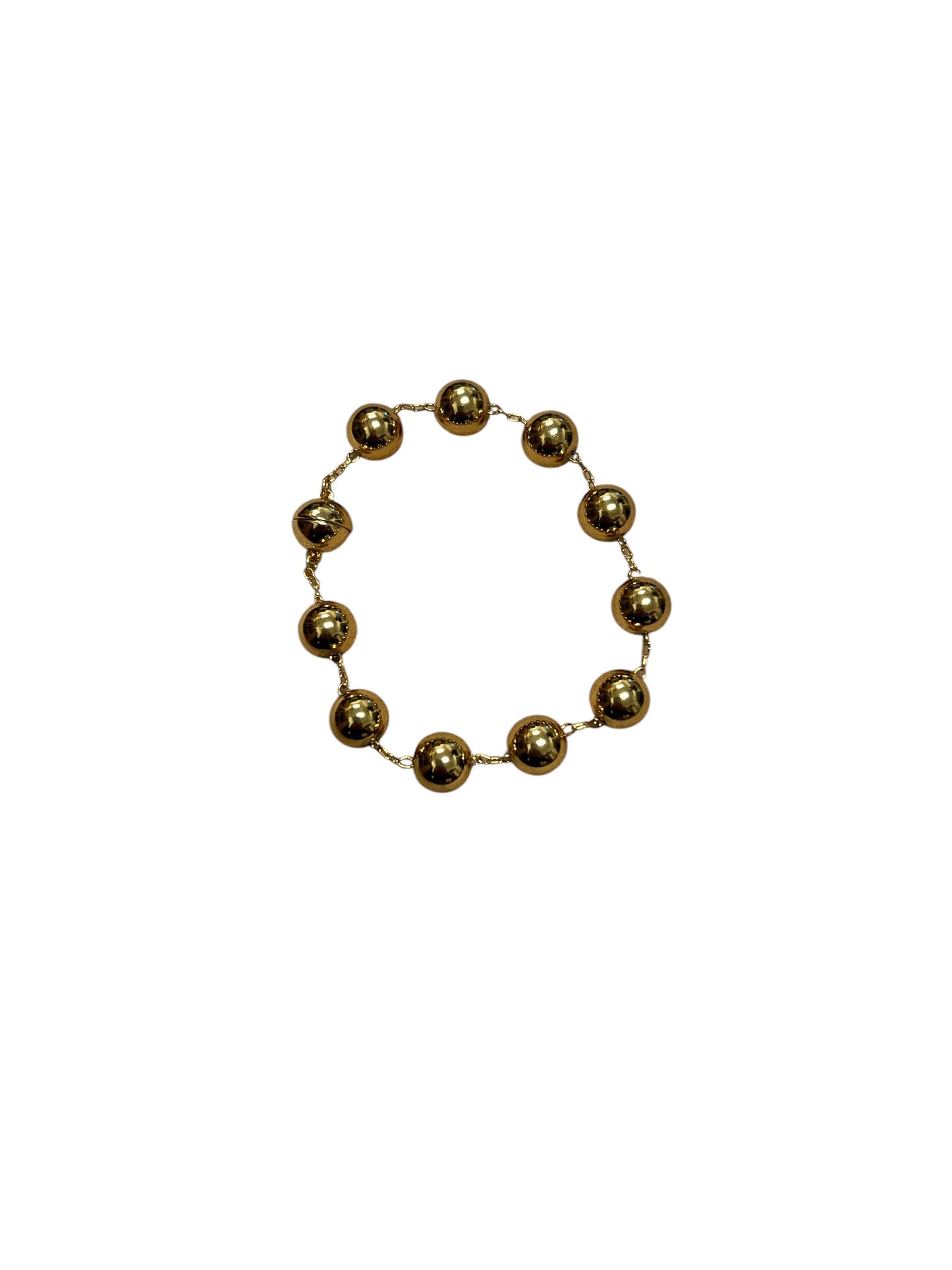 Gold Beaded Bracelet (Water Resistant)