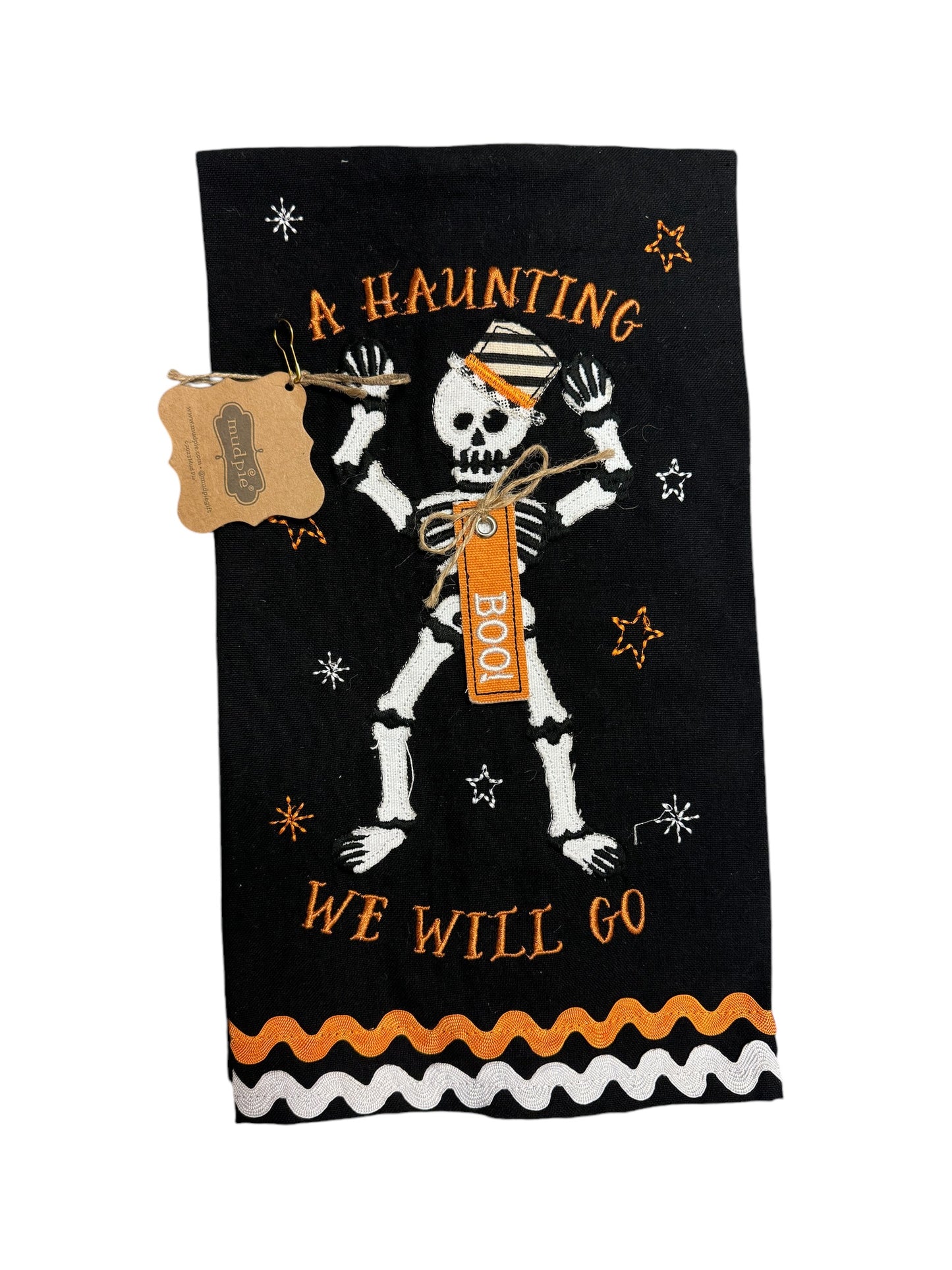 Black Applique Halloween Towels