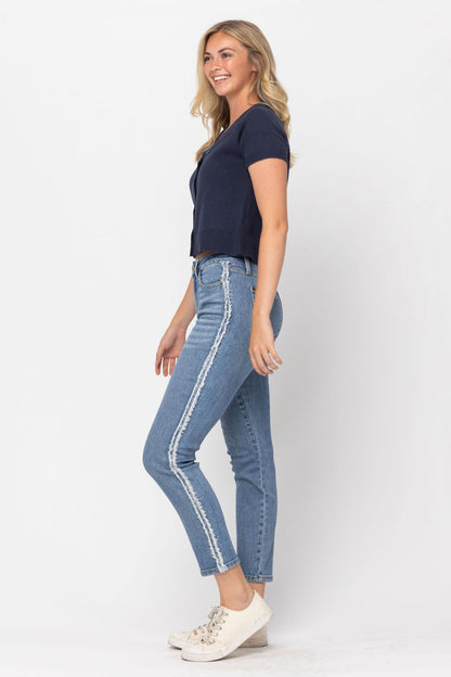 Judy Blue Side Seam Fray Jeans