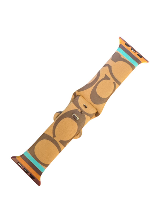 Brown Printed Apple Watch Band