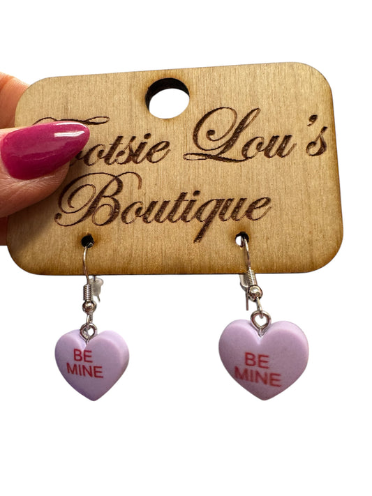 Lavender "Be Mine" Earrings