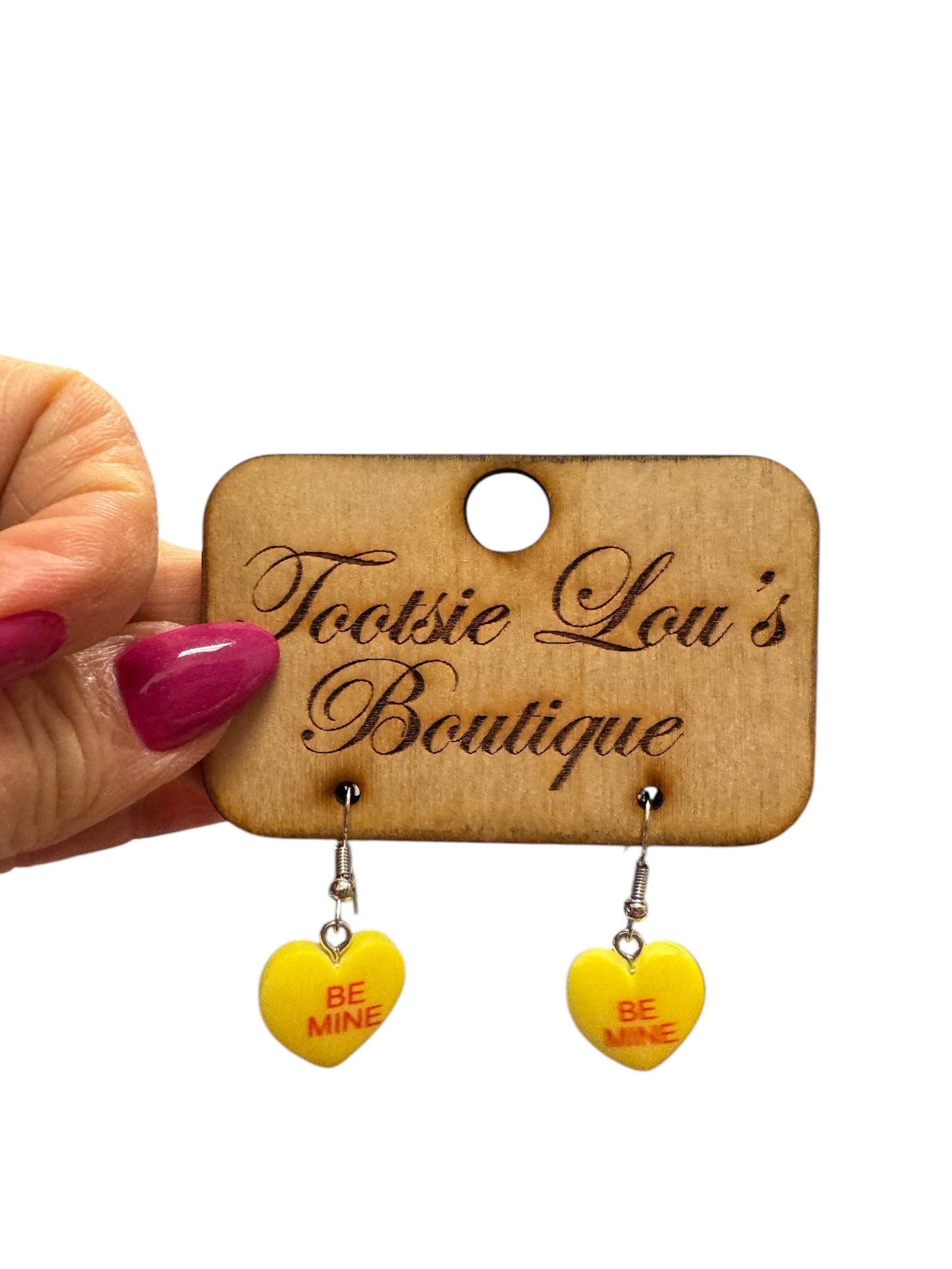 Yellow "Be Mine" Earrings