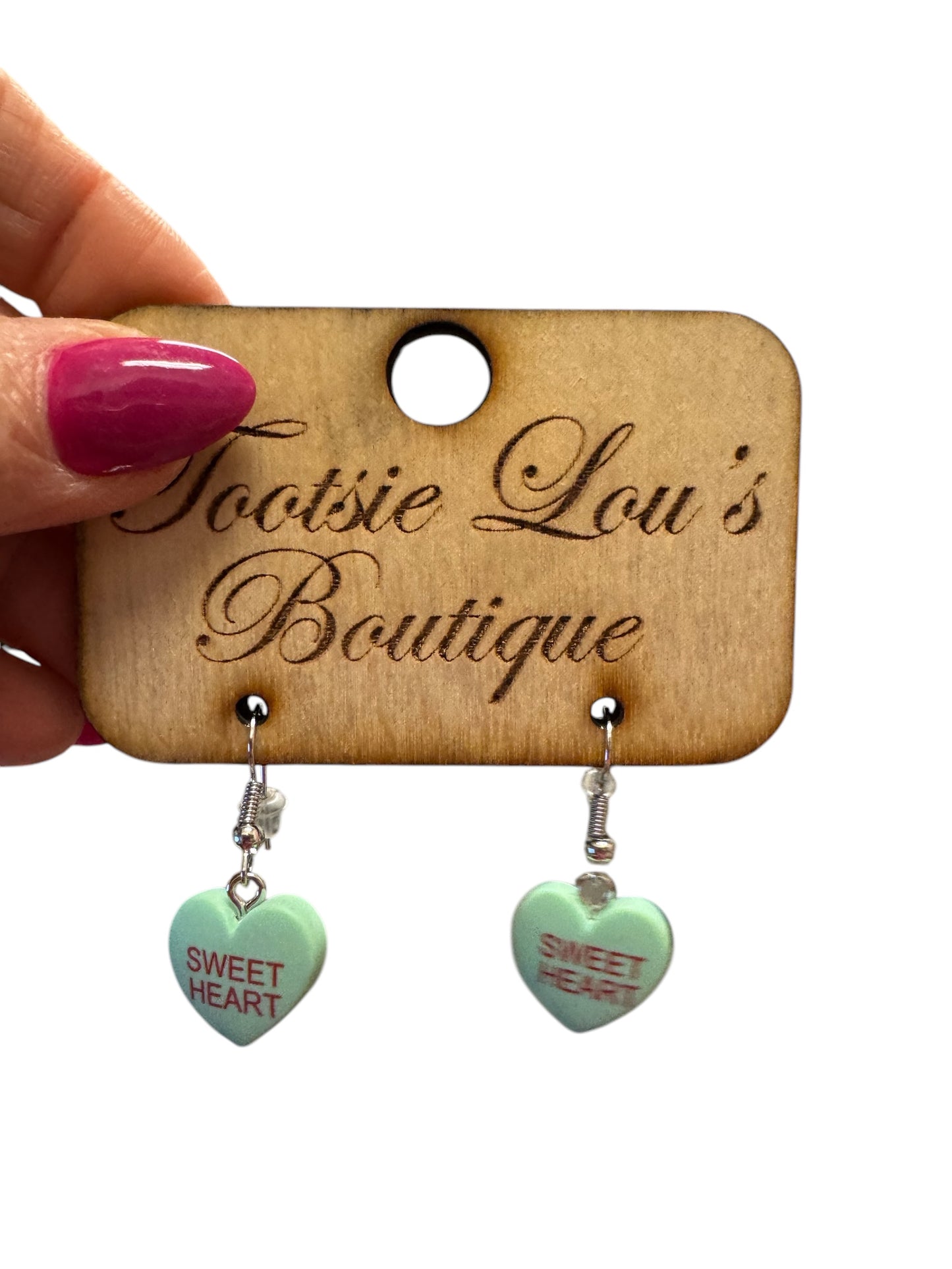 Mint "Sweetheart" Earrings