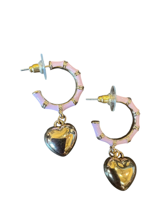 Blush Pink & Heart Earrings