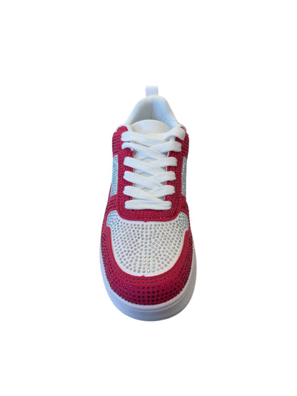 Fuchsia And White Rexx Sneakers