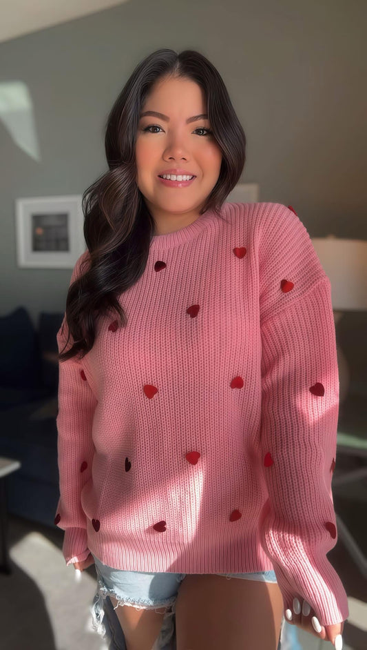 Sierra Heart Sequin Sweater