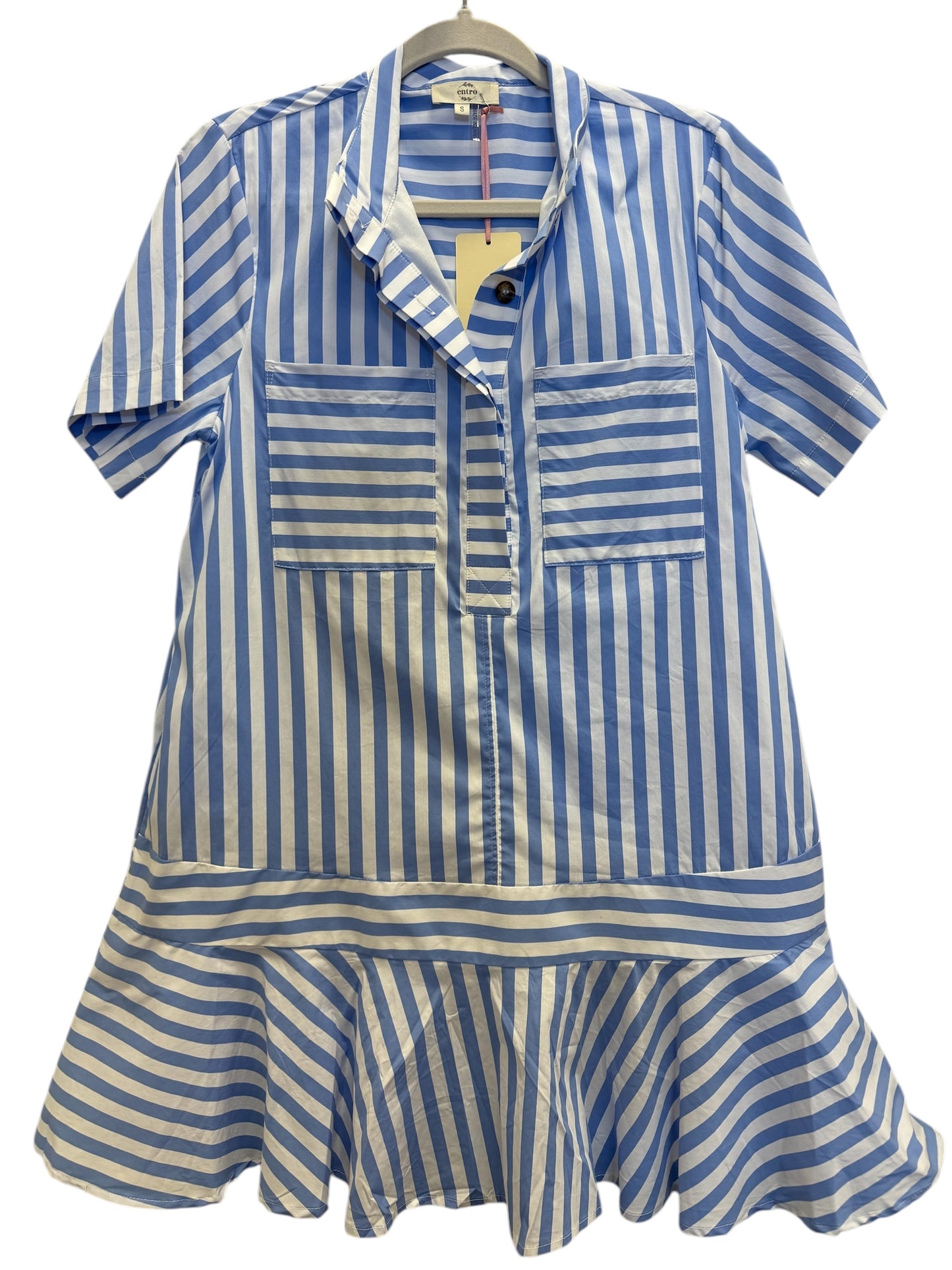 Light Blue Striped Dress