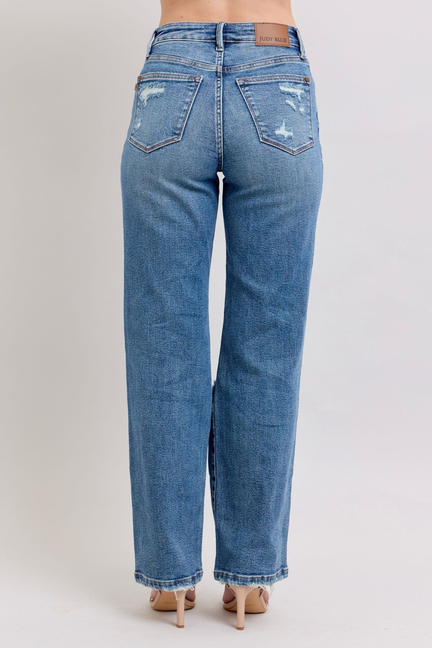 Judy Blue Destroyed Straight Leg Jeans