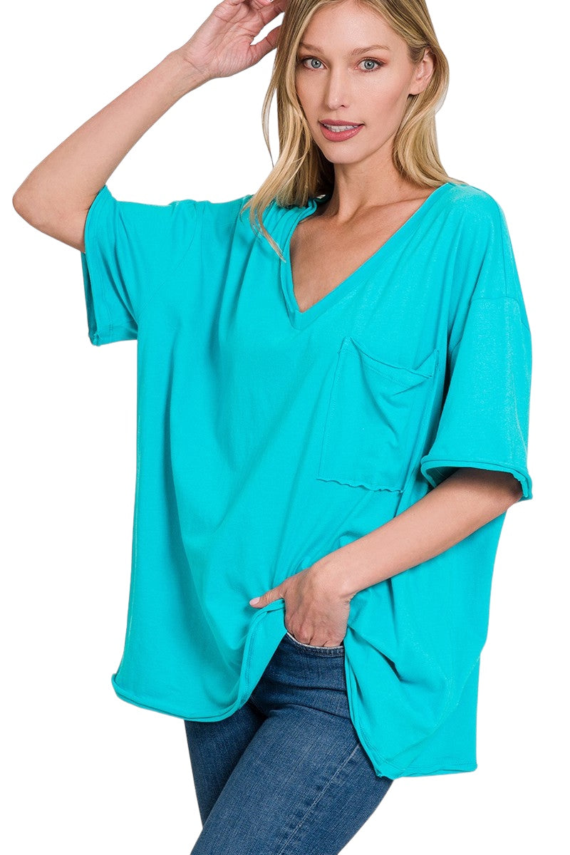 Ice Blue Oversized Tee