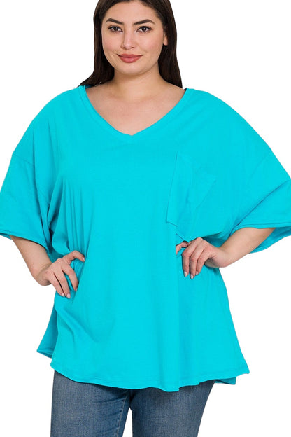 Ice Blue Oversized Tee