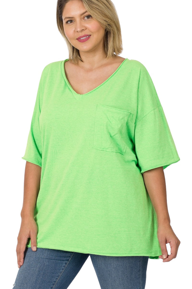 Heather Green Oversized Tee