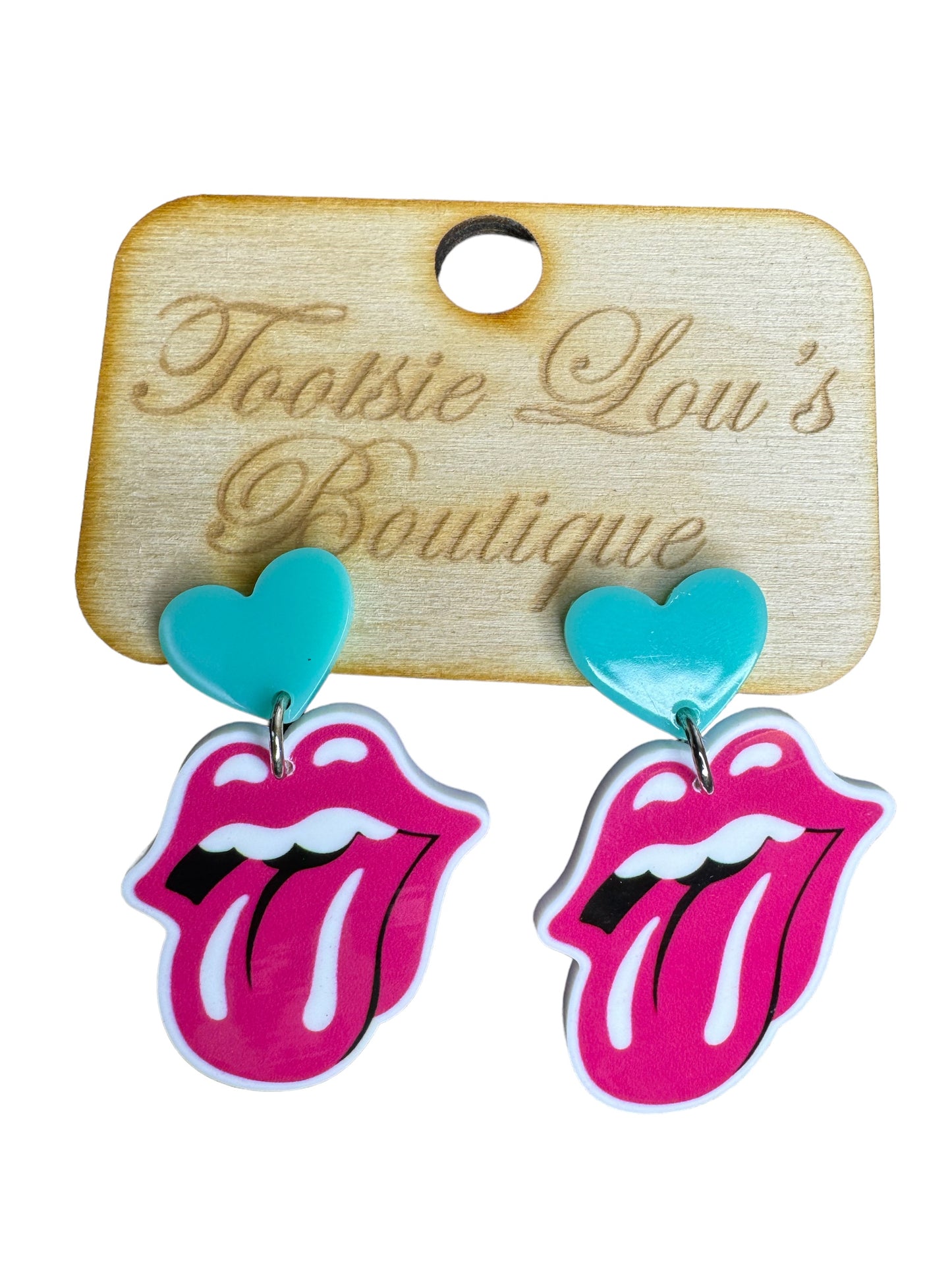 Rolling Stones Acrylic Earrings