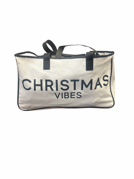 Christmas Vibes Canvas Tote Bag