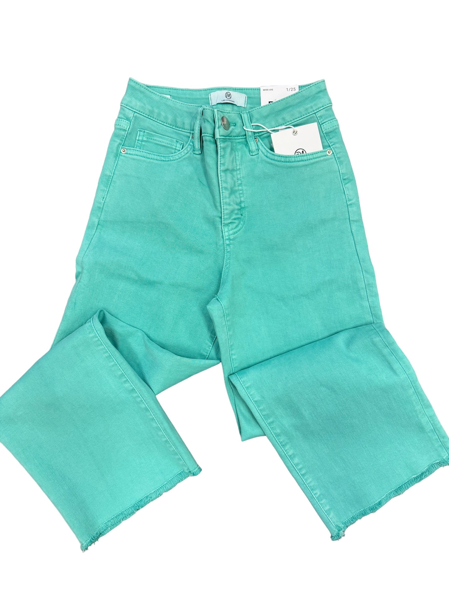 Island Green Crop Wide Leg Jeans