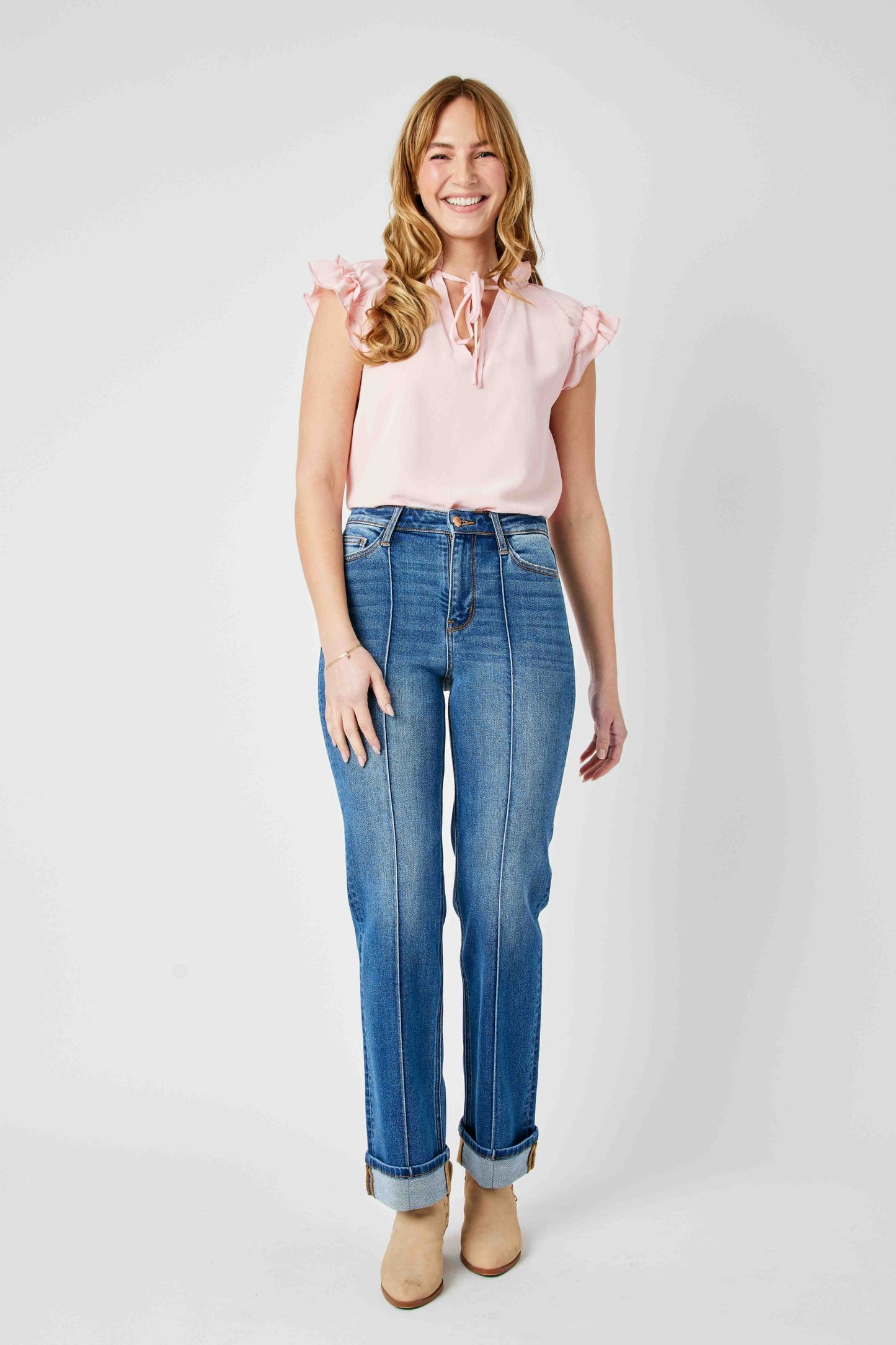 Judy Blue  Front Seam Cuffed Jeans