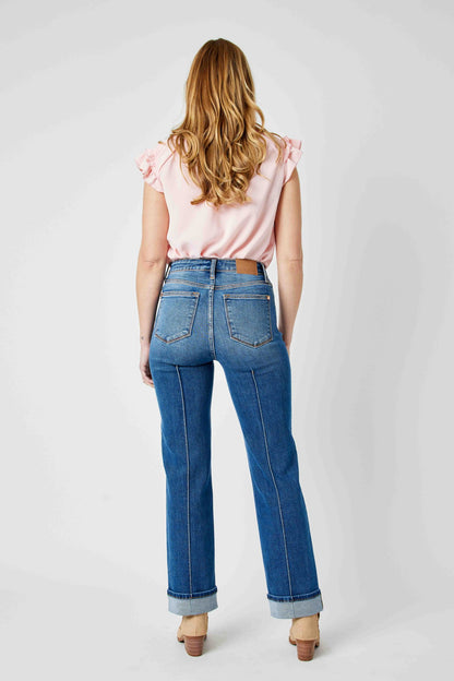 Judy Blue  Front Seam Cuffed Jeans