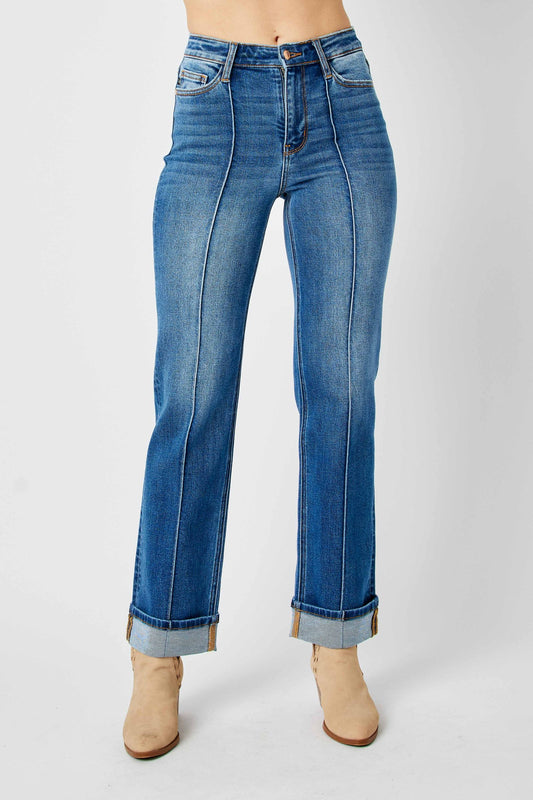Judy Blue  Front Seam Cuffed Jeans