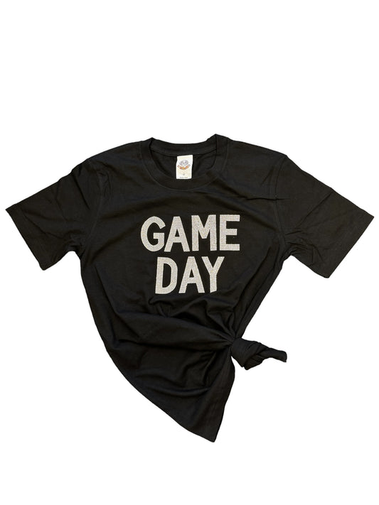 Black Blingy Game Day Tee