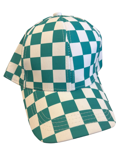 Green Checkered Trucker Hat