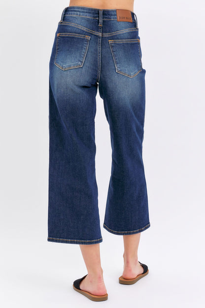 Judy Blue Dark Tummy Control Crop Jeans