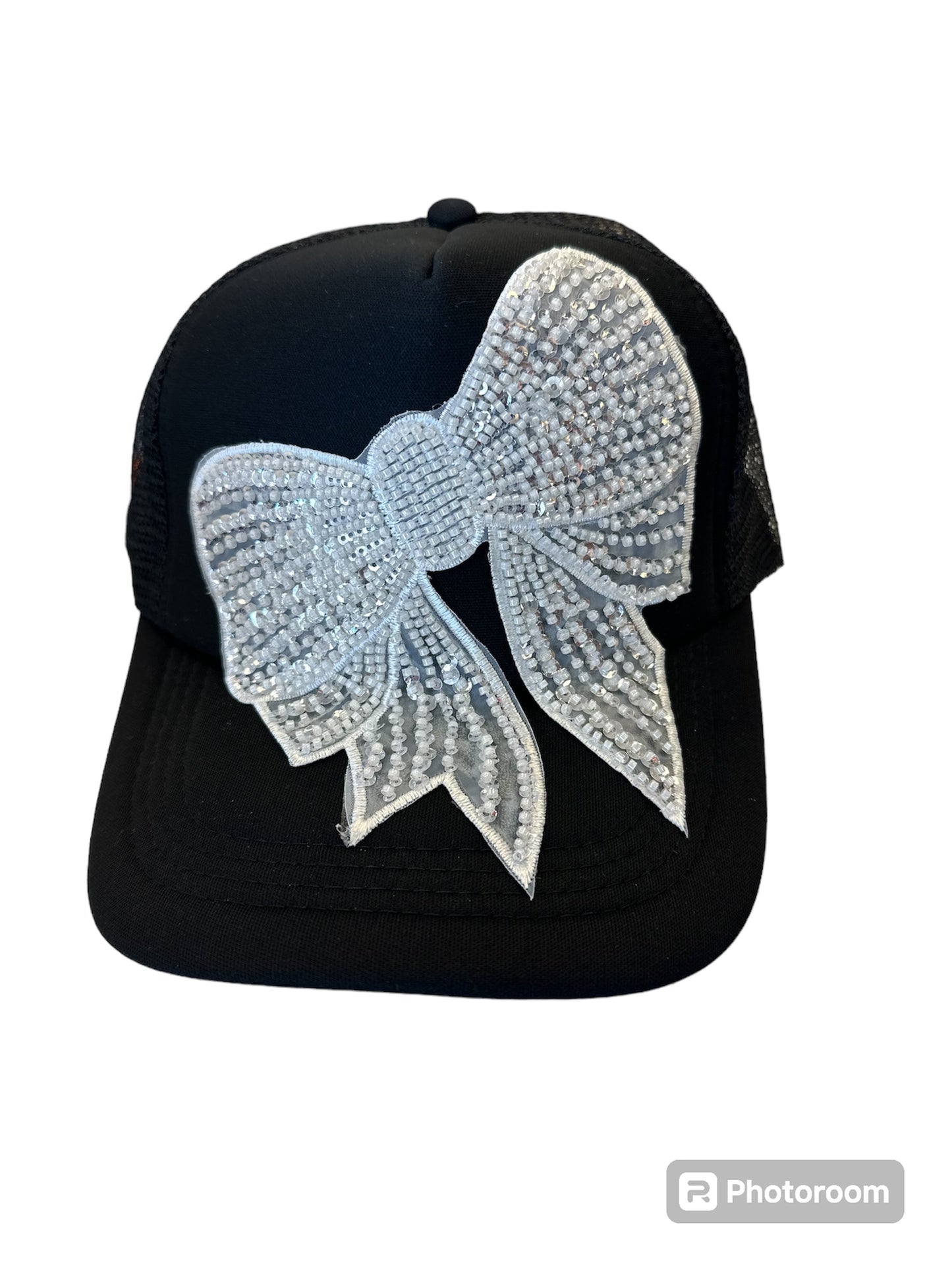 White Bow Trucker Hat