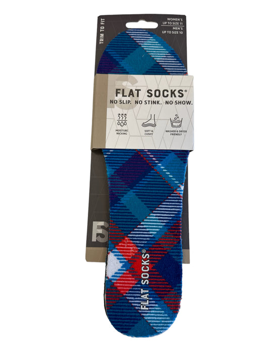 Flat Socks - Blue Bias