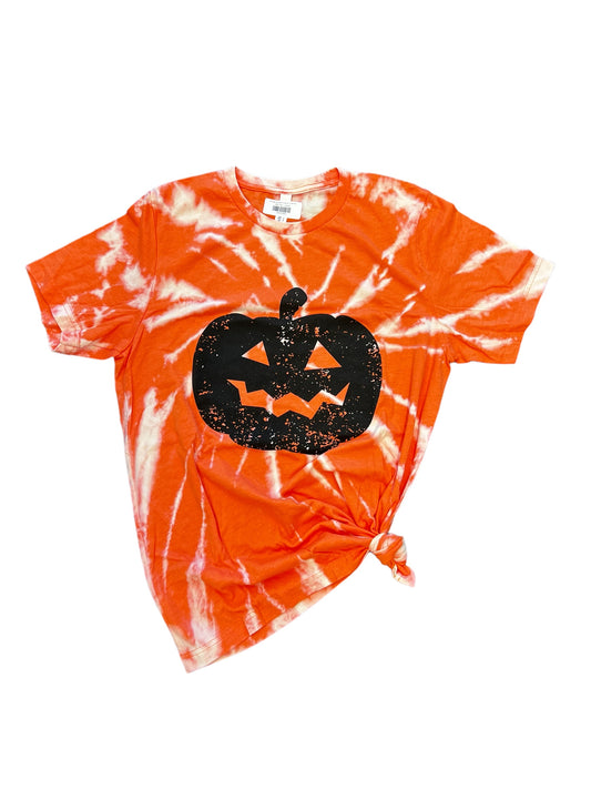 Orange Carved Pumpkin Face Tee