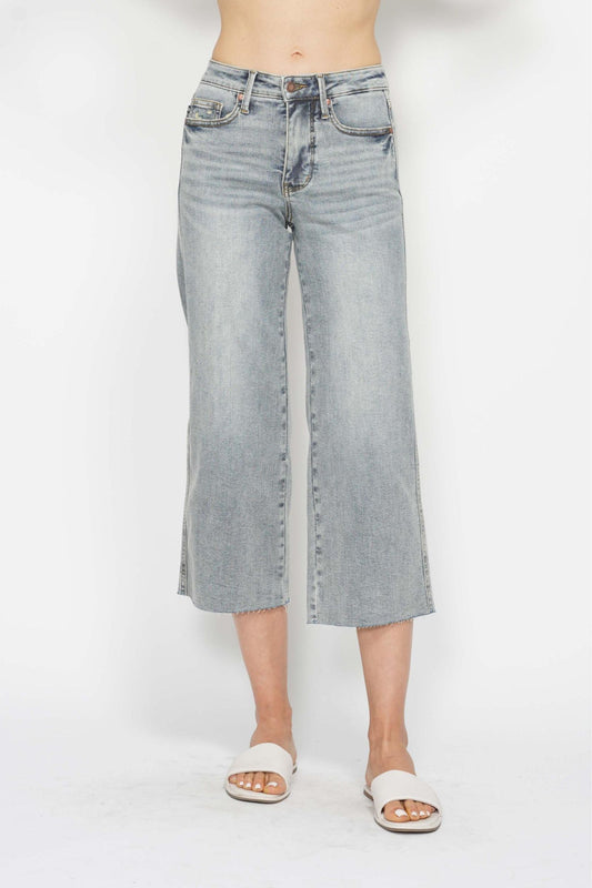 Judy Blue Tummy Control Raw Hem Jeans