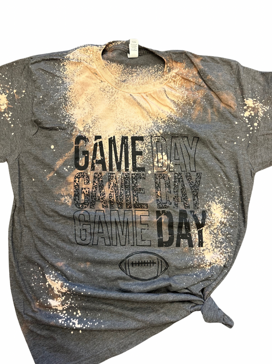 Grey Acid Washed Game Day Tee