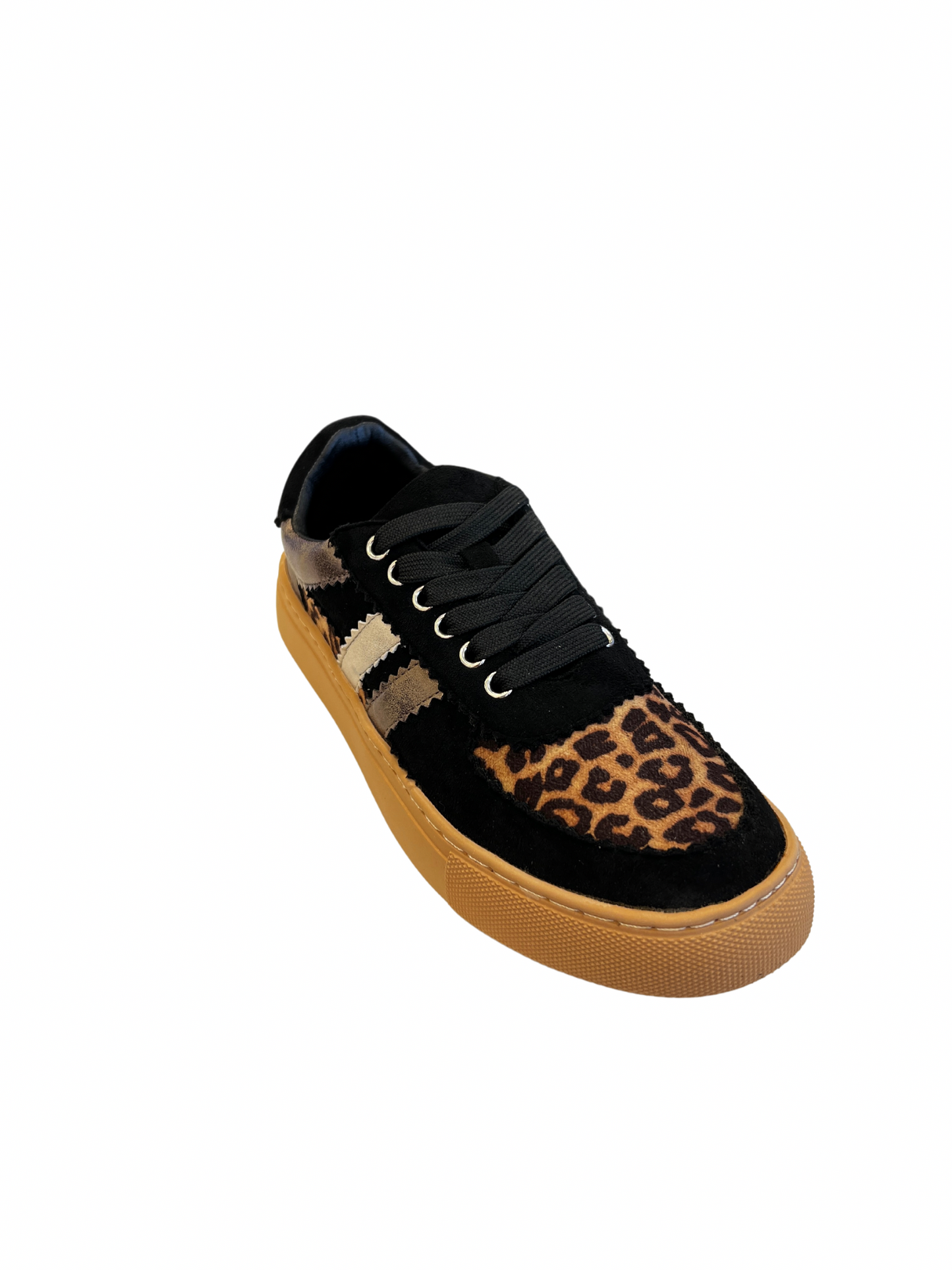 Rizz Black Leopard Sneakers