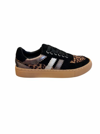 Rizz Black Leopard Sneakers