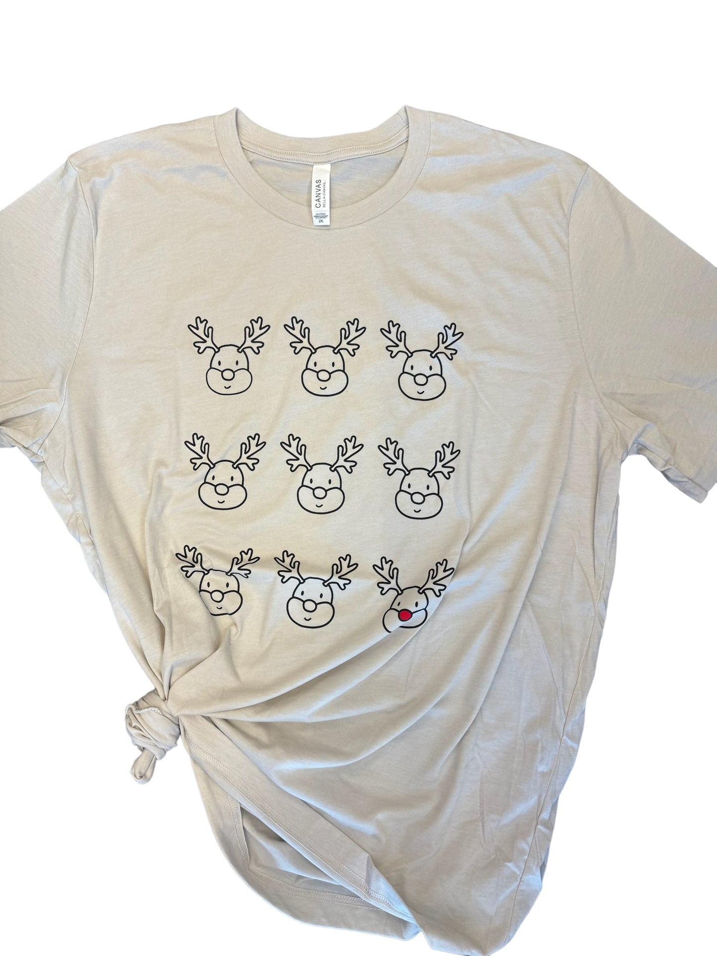 Tiled Reindeer Christmas Tee