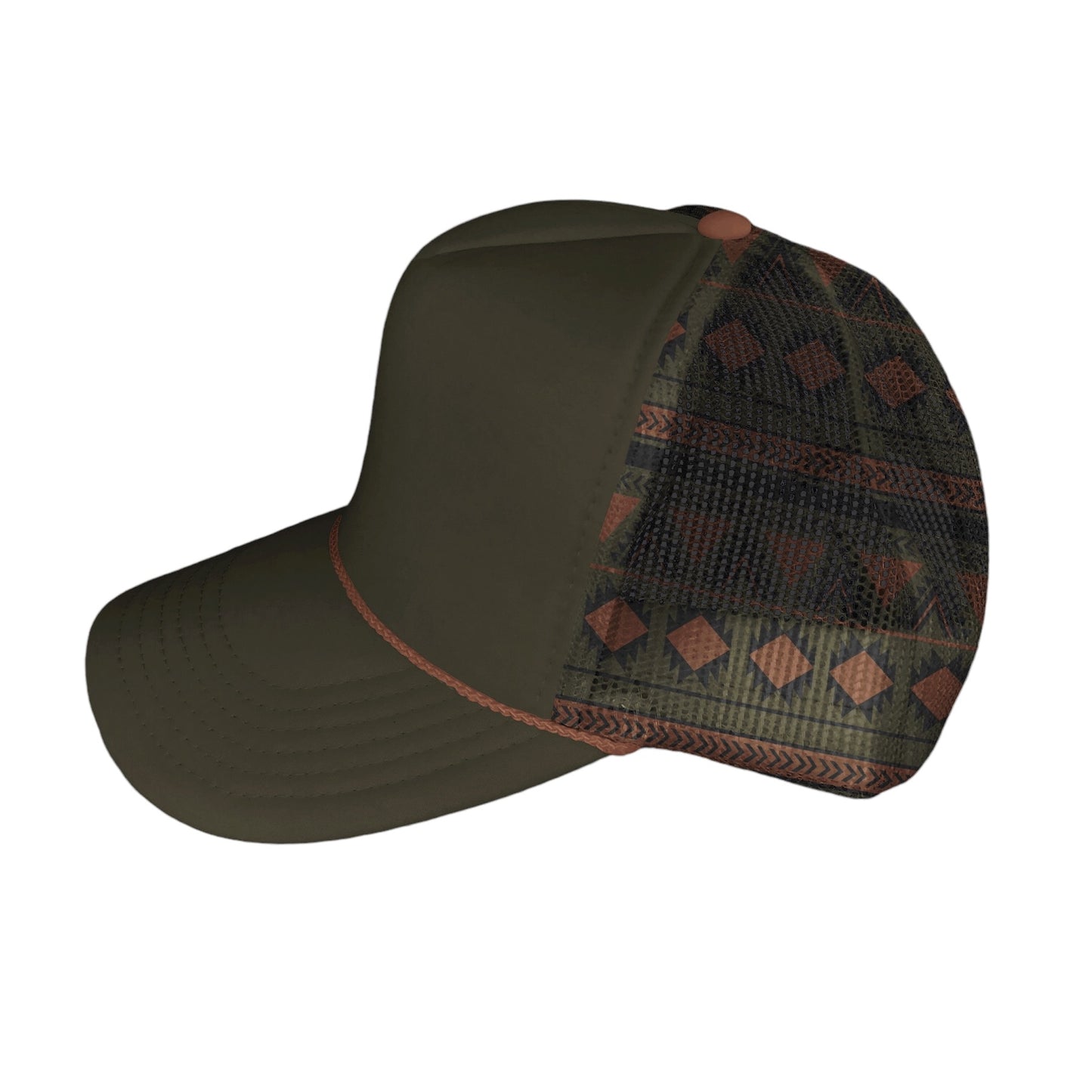 Olive Aztec Trucker Hat